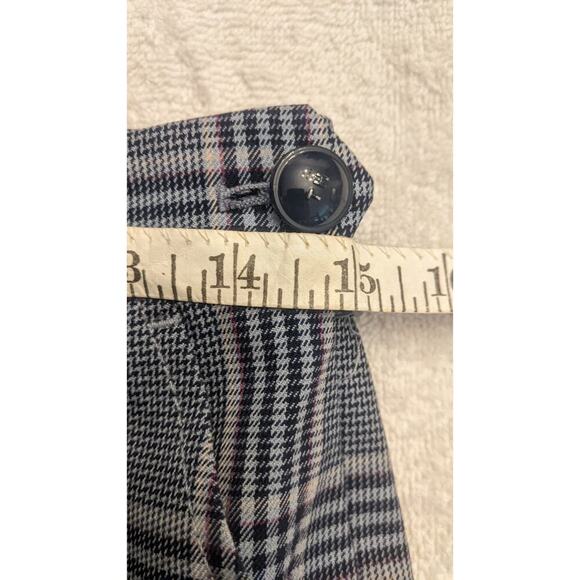 Tommy Hilfiger Grey Plaid Pants, Size 2, Straight Leg, Size Zipper/Button - Picture 6 of 8